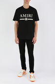חולצת טי קצרה ושחורה עם לוגו AMIRI